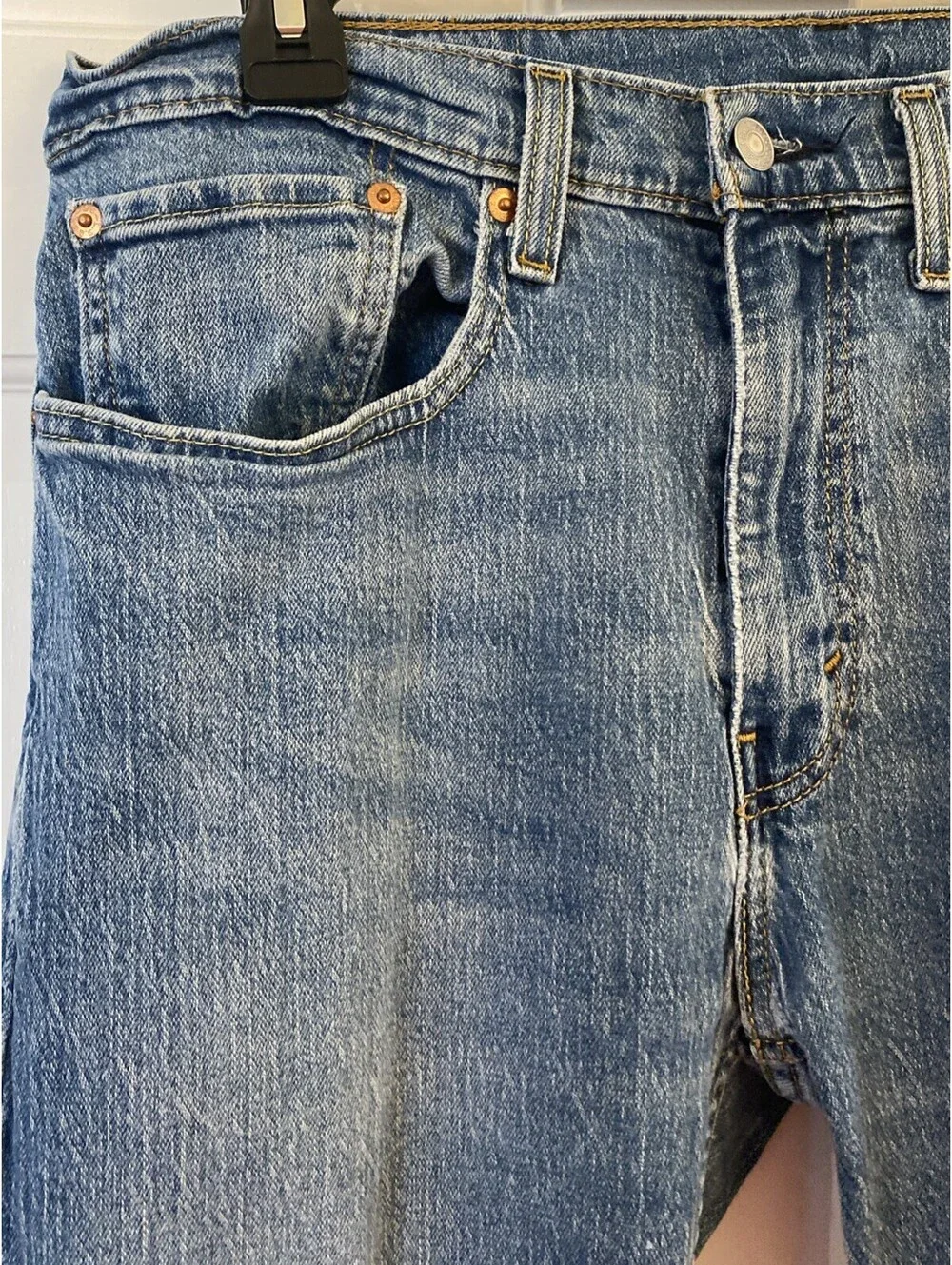 Levis Jeans Mens 505 Casual Medium Wash Classic Everyday Straight Work 34X30